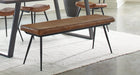 D BROWN  CUSHION SIDE BENCH DINING BENCH - Brown Dining Bench | NorCal Furniture Santa Clara CA