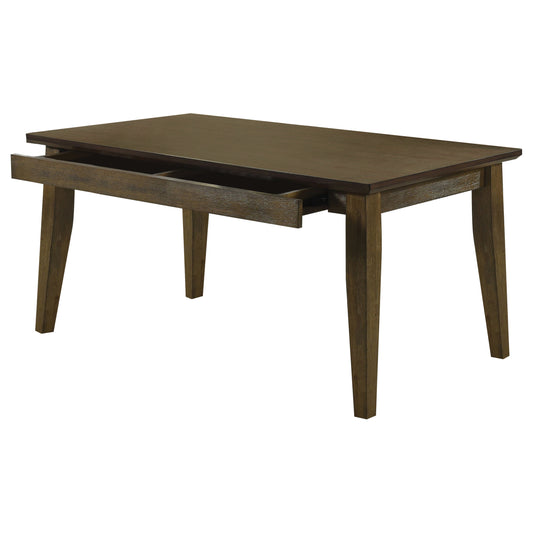 MEDIUM BROWN - RECTANGULAR STORAGE DINING TABLE