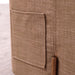 Adler Modern Brown Fabric Ottoman