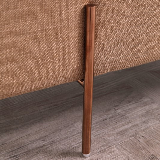 Adler Modern Brown Fabric Ottoman