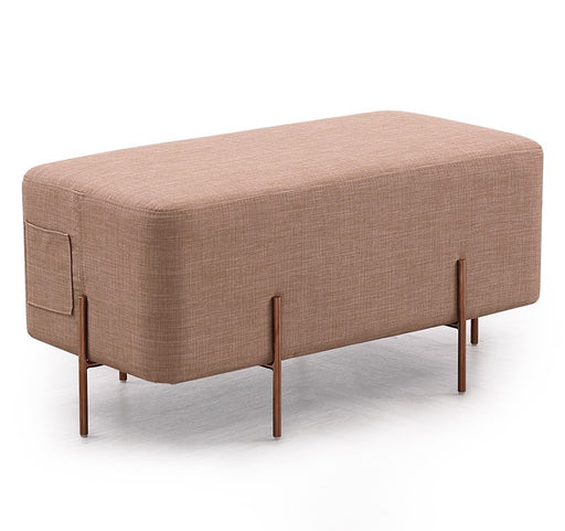 Adler Modern Brown Fabric Ottoman