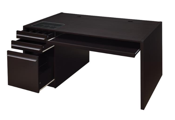 Everyday Halston Cappuccino Office Desk