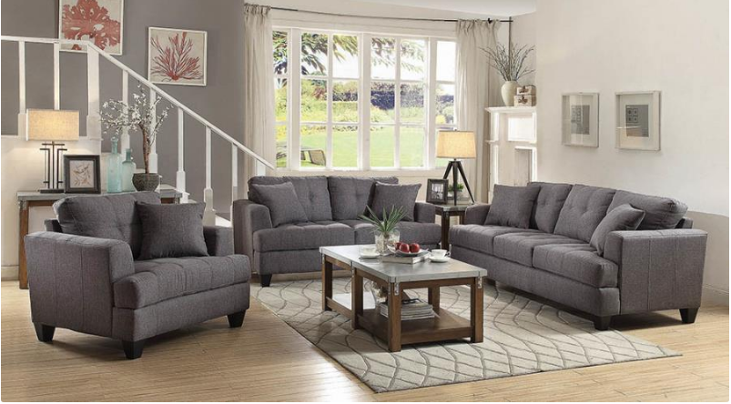 Essence Colton Gray Stationary Loveseat