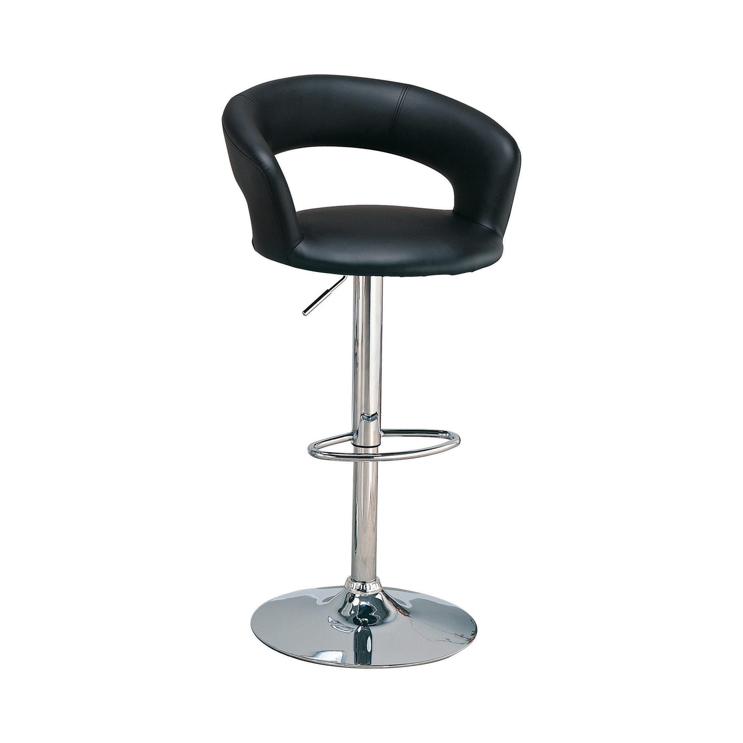 BLACK - ADJUSTABLE HEIGHT BAR STOOL