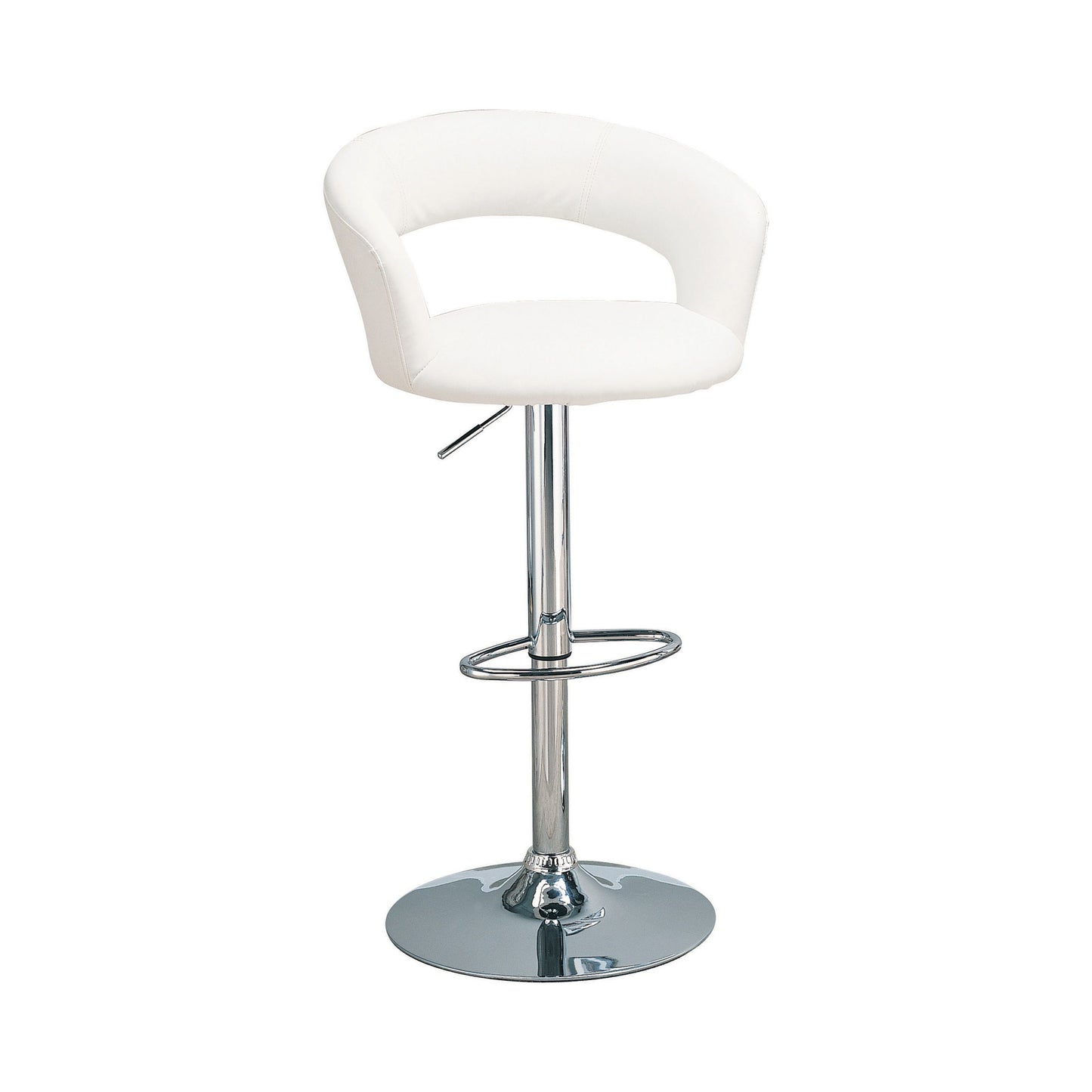 WHITE - ADJUSTABLE HEIGHT BAR STOOL