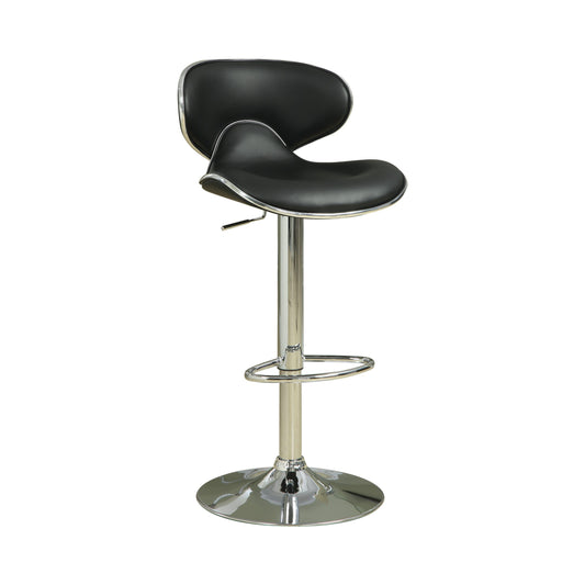 BLACK - ADJUSTABLE HEIGHT BAR STOOL