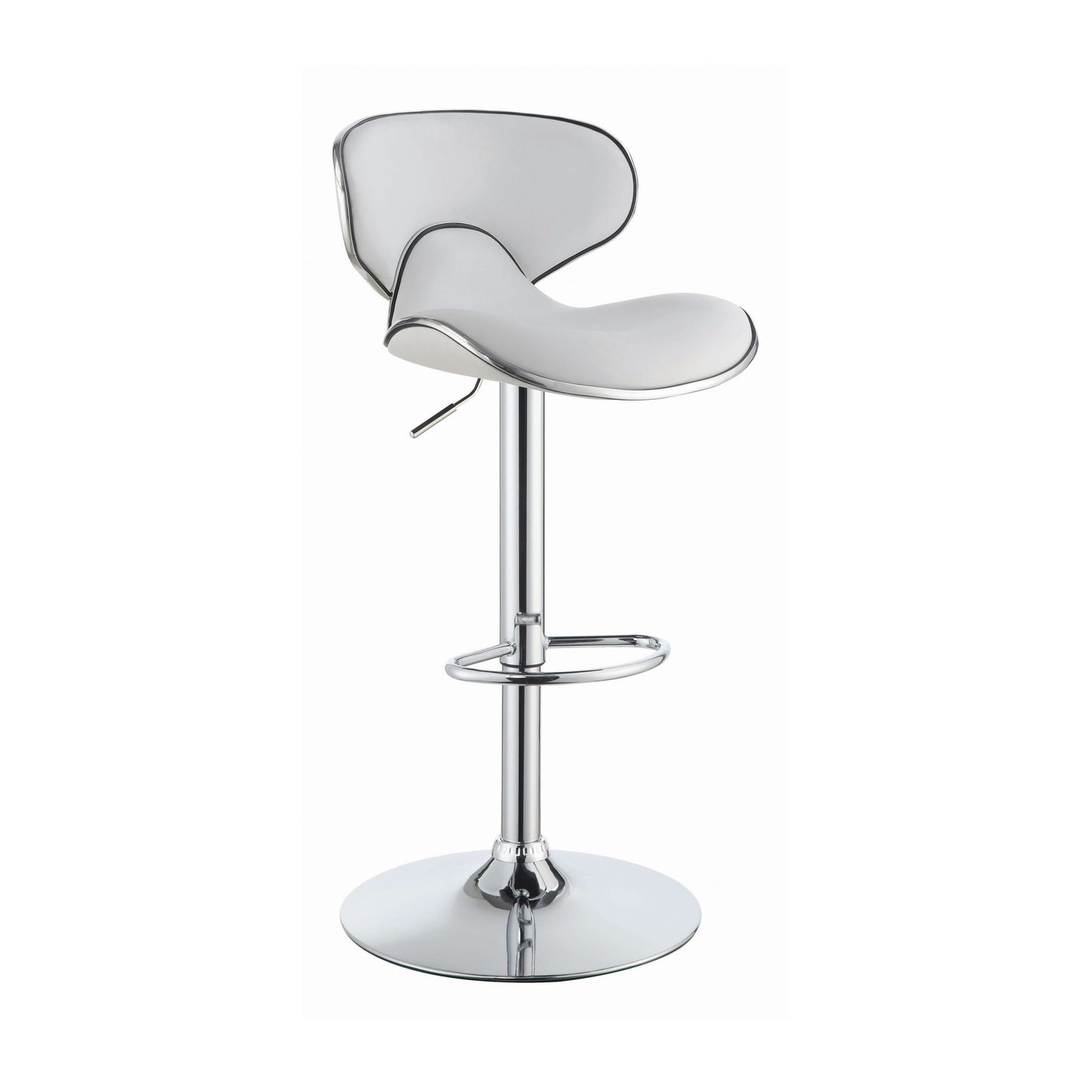 WHITE - ADJUSTABLE HEIGHT BAR STOOL