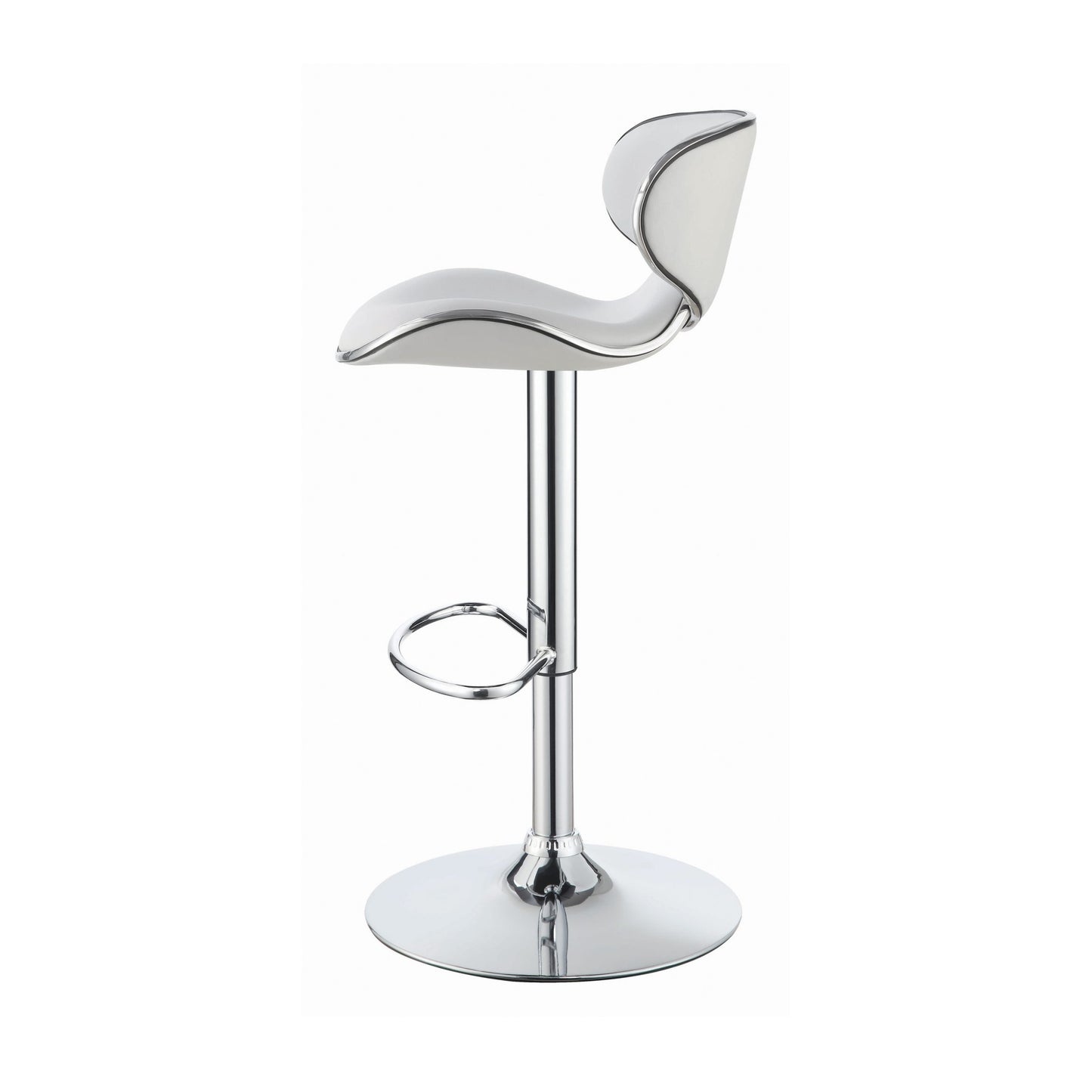 WHITE - ADJUSTABLE HEIGHT BAR STOOL