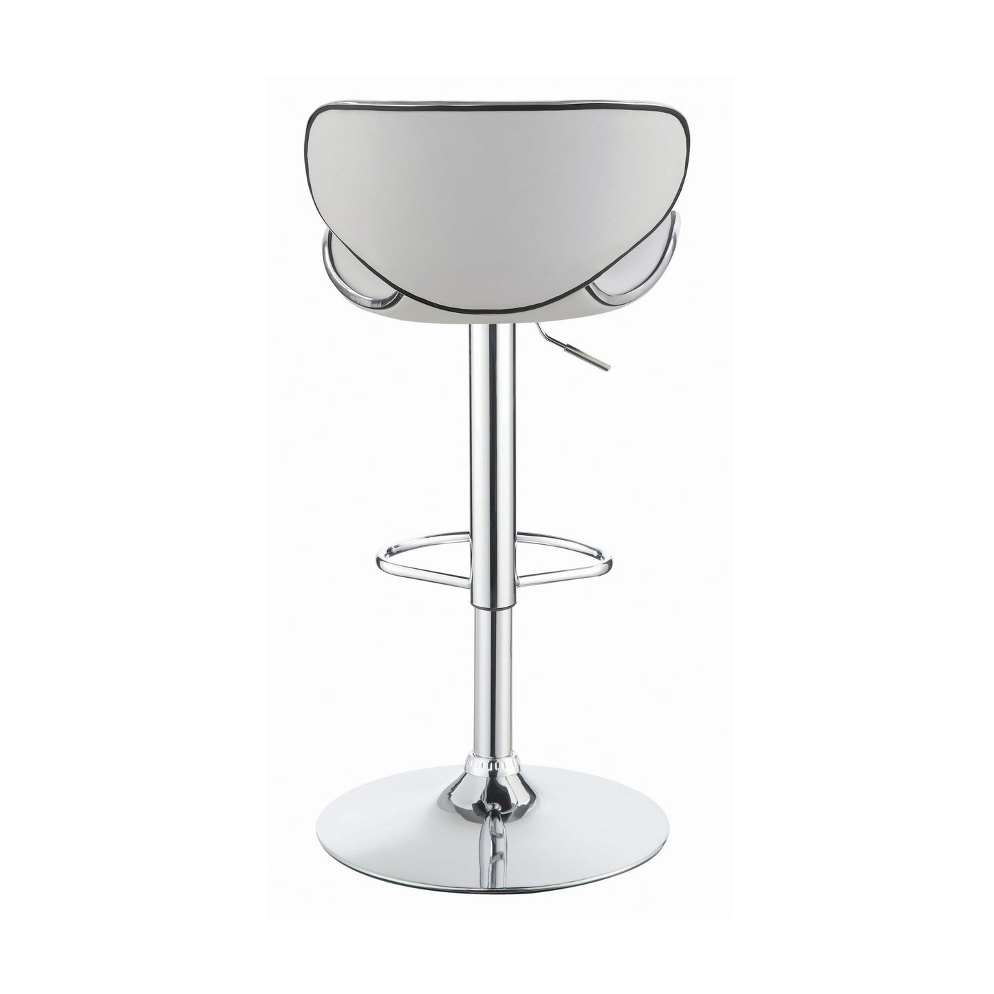 WHITE - ADJUSTABLE HEIGHT BAR STOOL