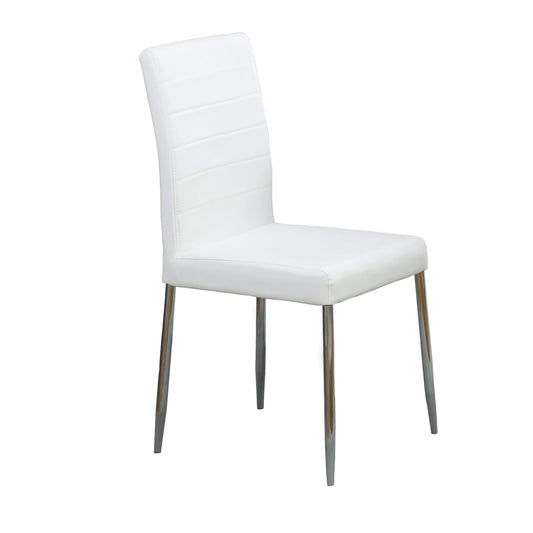 WHITE - UPHOLSTERED DINING CHAIR