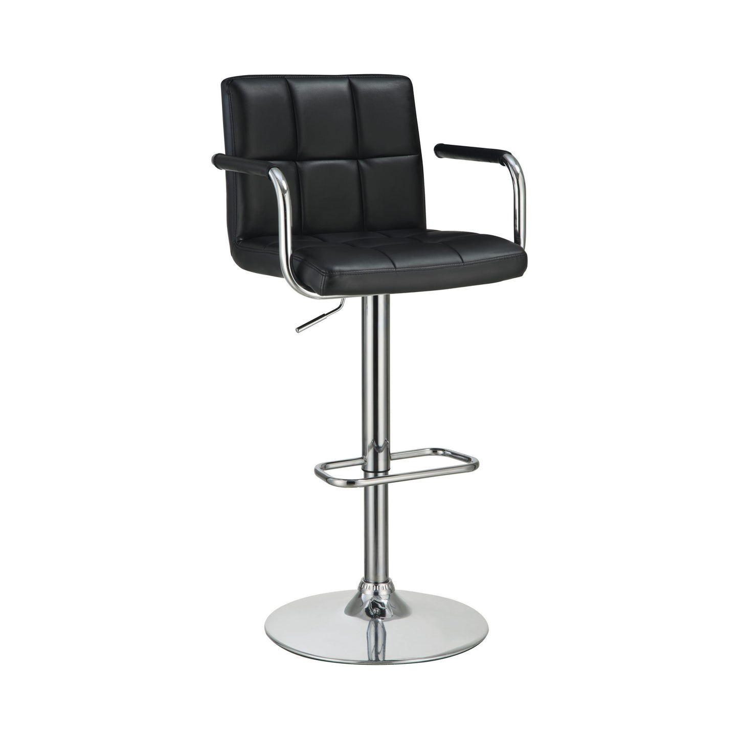 BLACK - ADJUSTABLE HEIGHT BAR STOOL