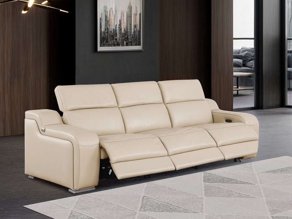 Global United 6111 3-Piece Reclining Set | Genuine Leather