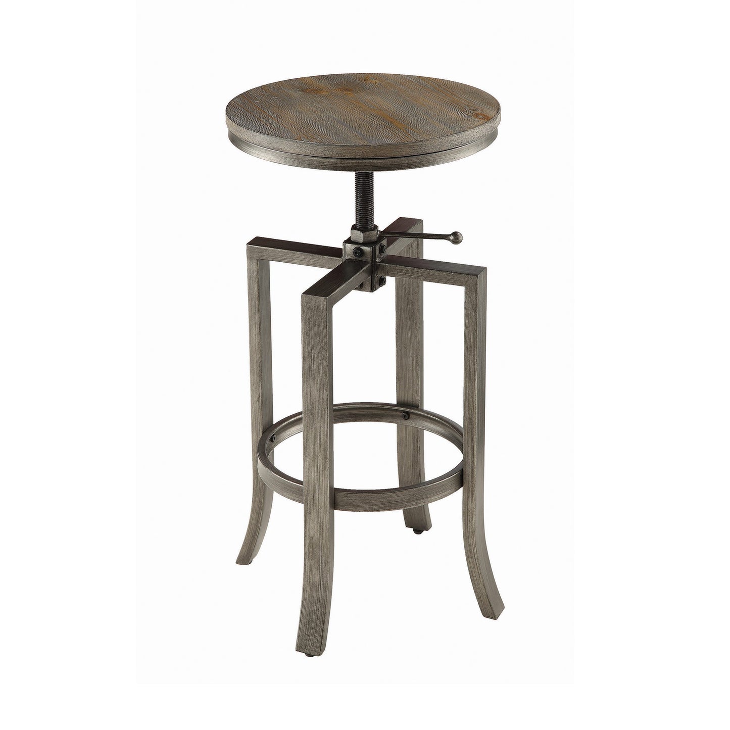 WIRE BRUSHED NUTMEG - ADJUSTABLE BAR STOOL