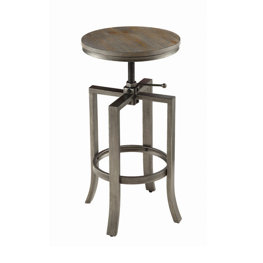 WIRE BRUSHED NUTMEG - ADJUSTABLE BAR STOOL