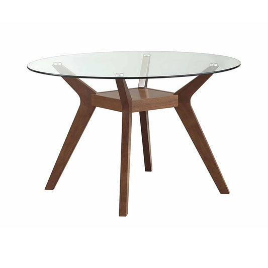 NUTMEG - GLASS TOP DINING TABLE