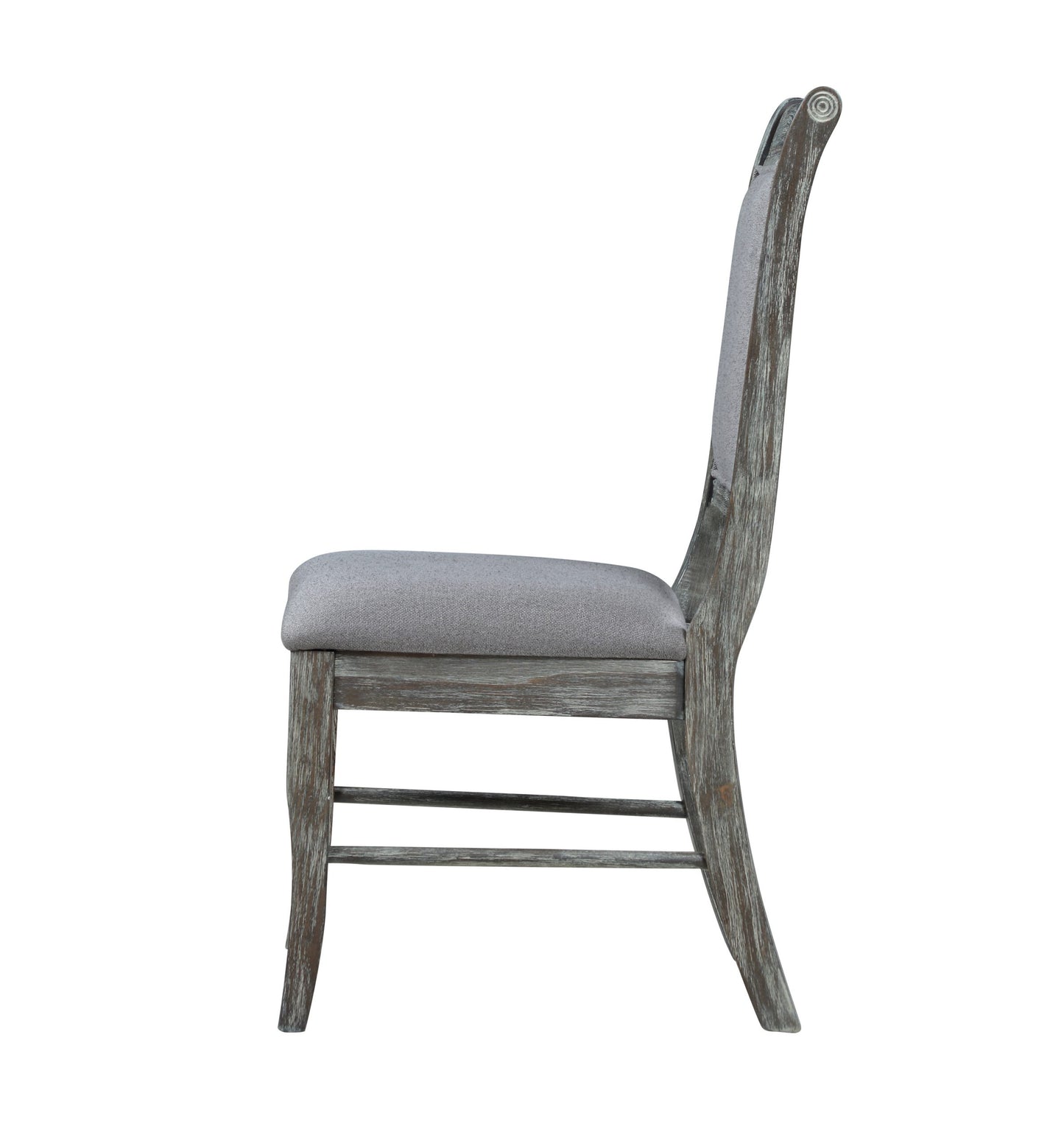 GREY - UPHOLSTERED PADDED SIDE DINING CHAIR