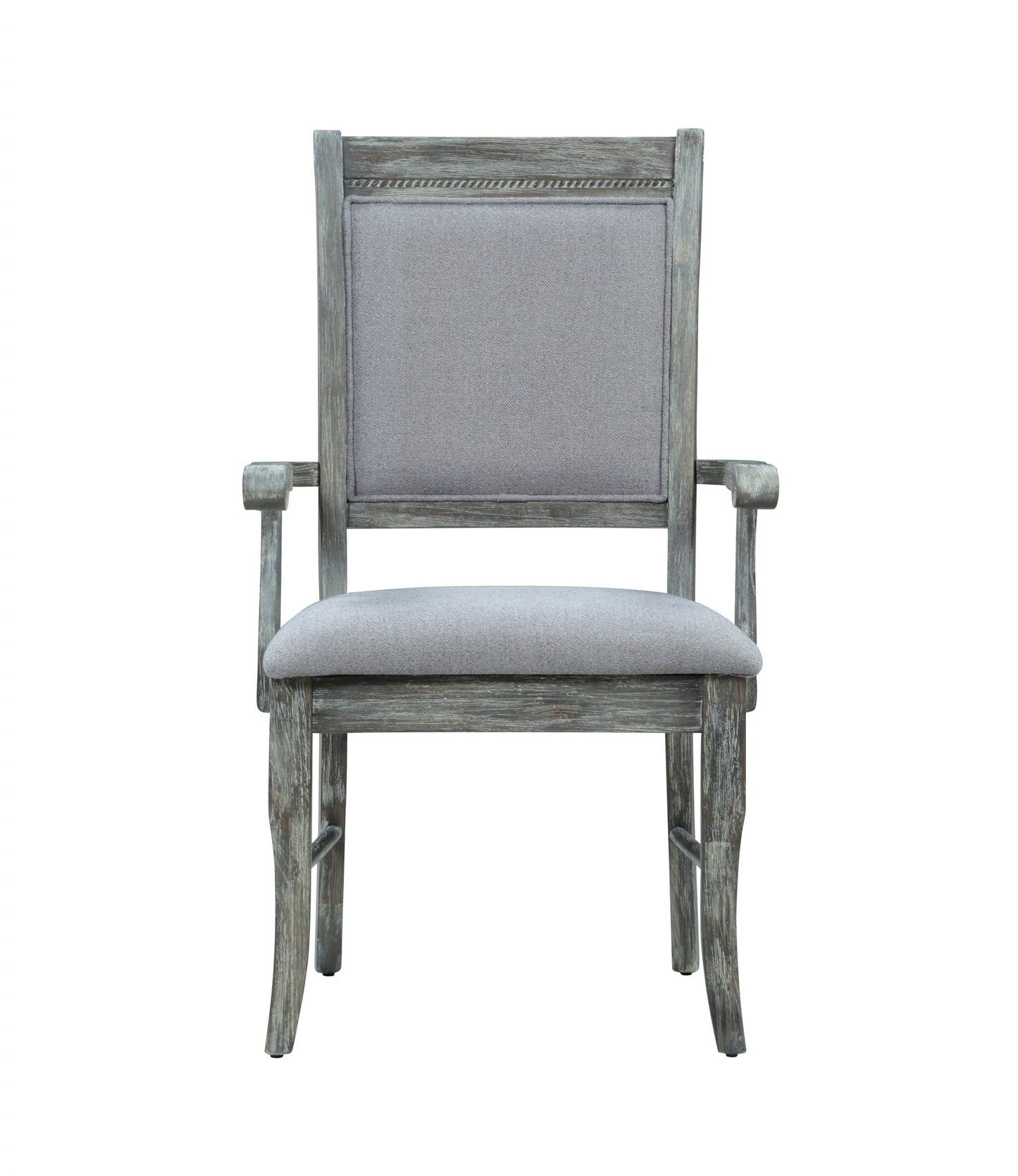 GREY - UPHOLSTERED PADDED ARM DINING CHAIR