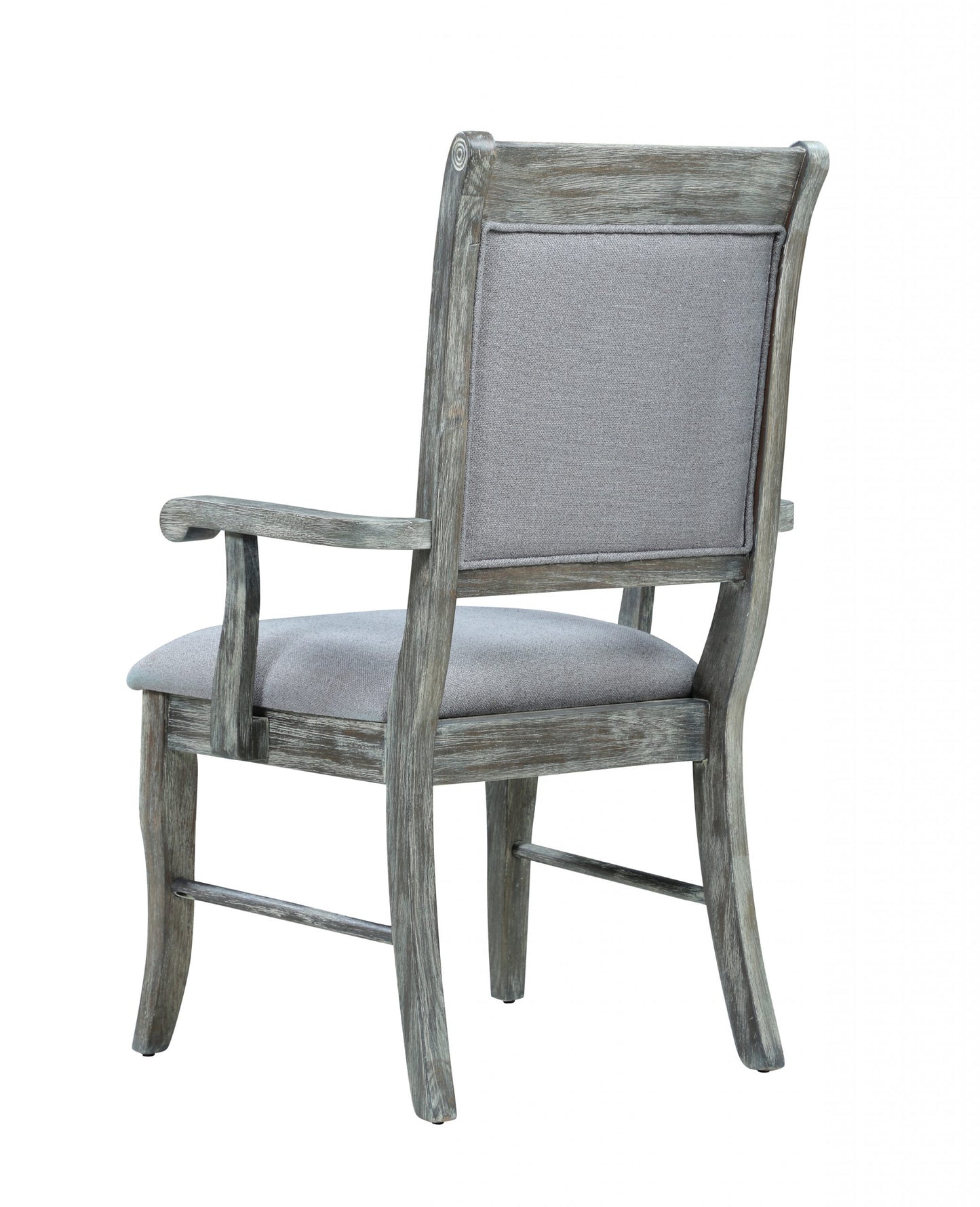 GREY - UPHOLSTERED PADDED ARM DINING CHAIR