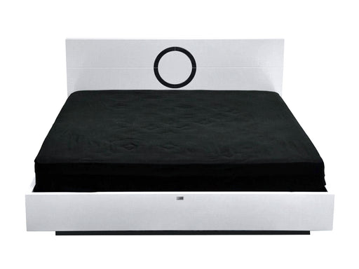 Ovidius - Modern White Crocodile Lacquer Bed