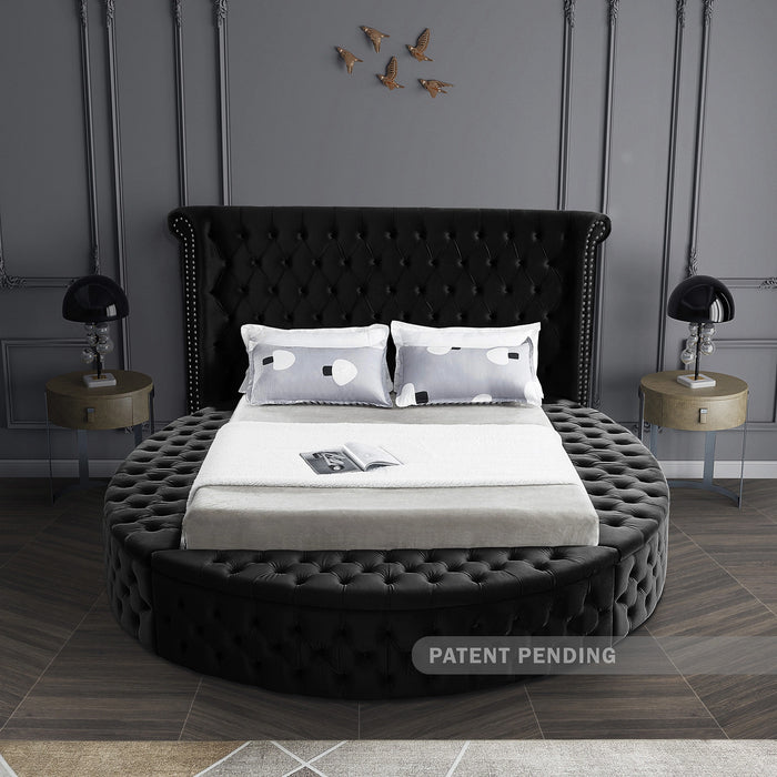 Luxus Black Velvet Full Bed (3 Boxes)