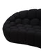Yolonda - Modern Curved Black Fabric Sofa Set