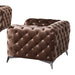 Delilah Modern Brown Fabric Chair