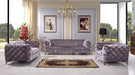 Delilah Modern Grey Fabric Sofa