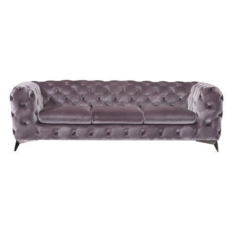 Delilah Modern Grey Fabric Sofa