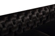Delilah - Glam Black Fabric Sectional Sofa