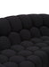 Yolonda - Modern Curved Black Fabric Sofa Set