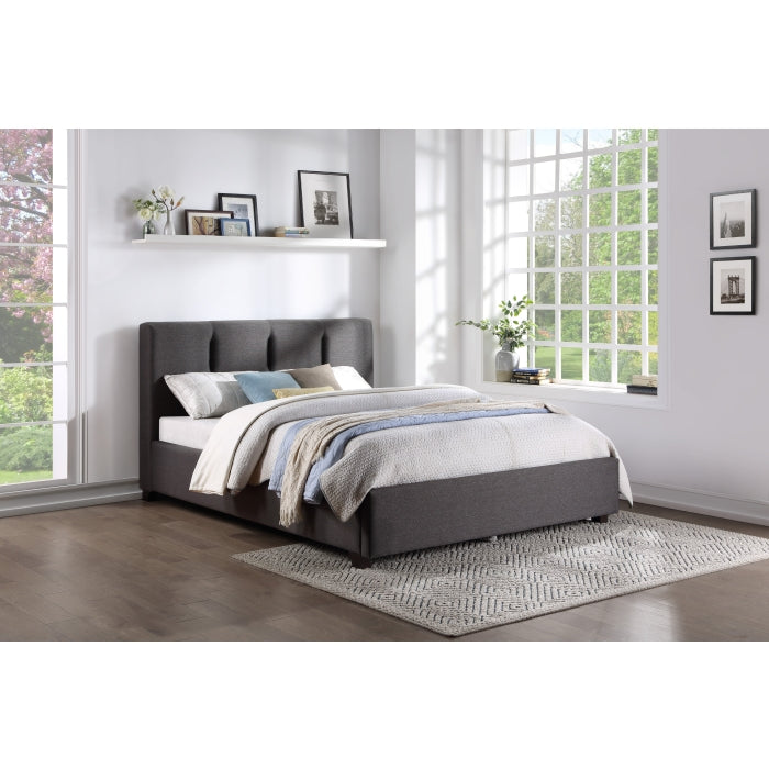 Aitana platform bed in Graphite — side