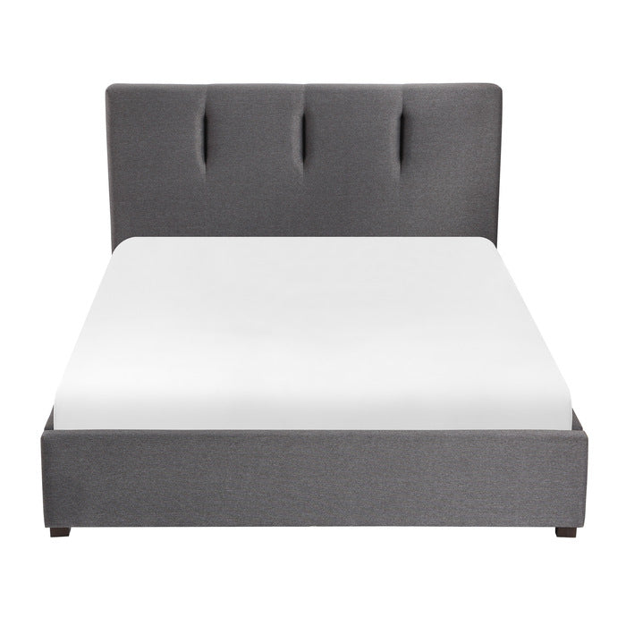 Aitana platform bed in Graphite — front