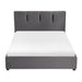 Aitana platform bed in Graphite — front