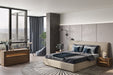 Brittany - Modern Beige Fabric Bed