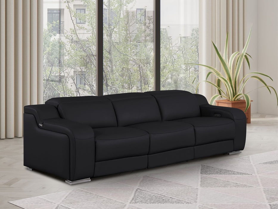 DivanItalia 1116 Power Reclining Sofa Black