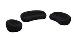 Yolonda - Modern Curved Black Fabric Sofa Set