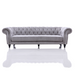 Alexandrina Grey Tufted Velvet Sofa