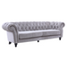 Alexandrina Grey Tufted Velvet Sofa