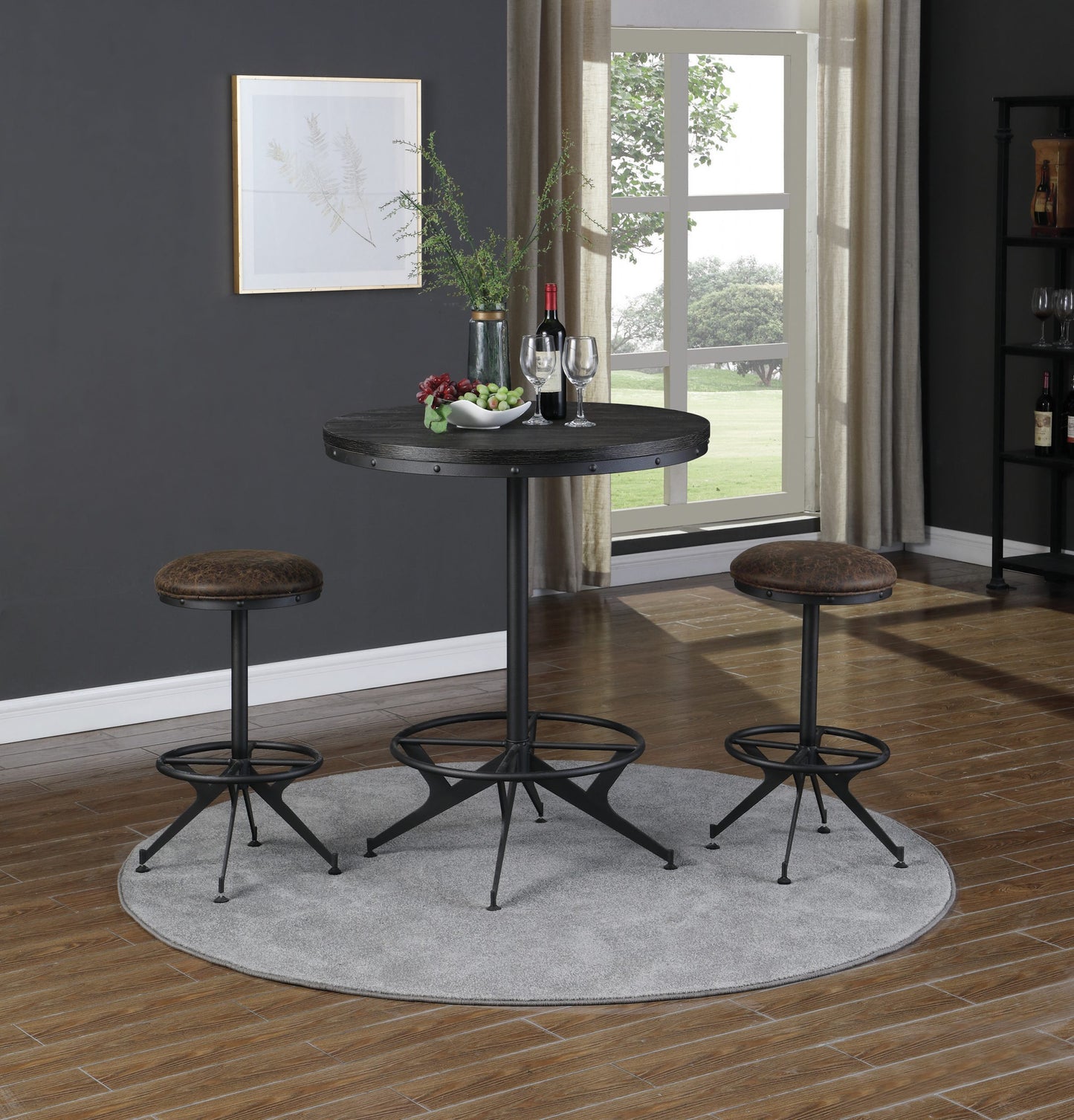 ANTIQUE BLACK - BAR STOOL