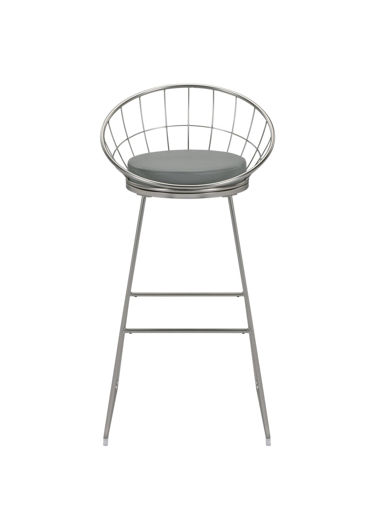 GREY - PADDED SEAT BAR STOOL