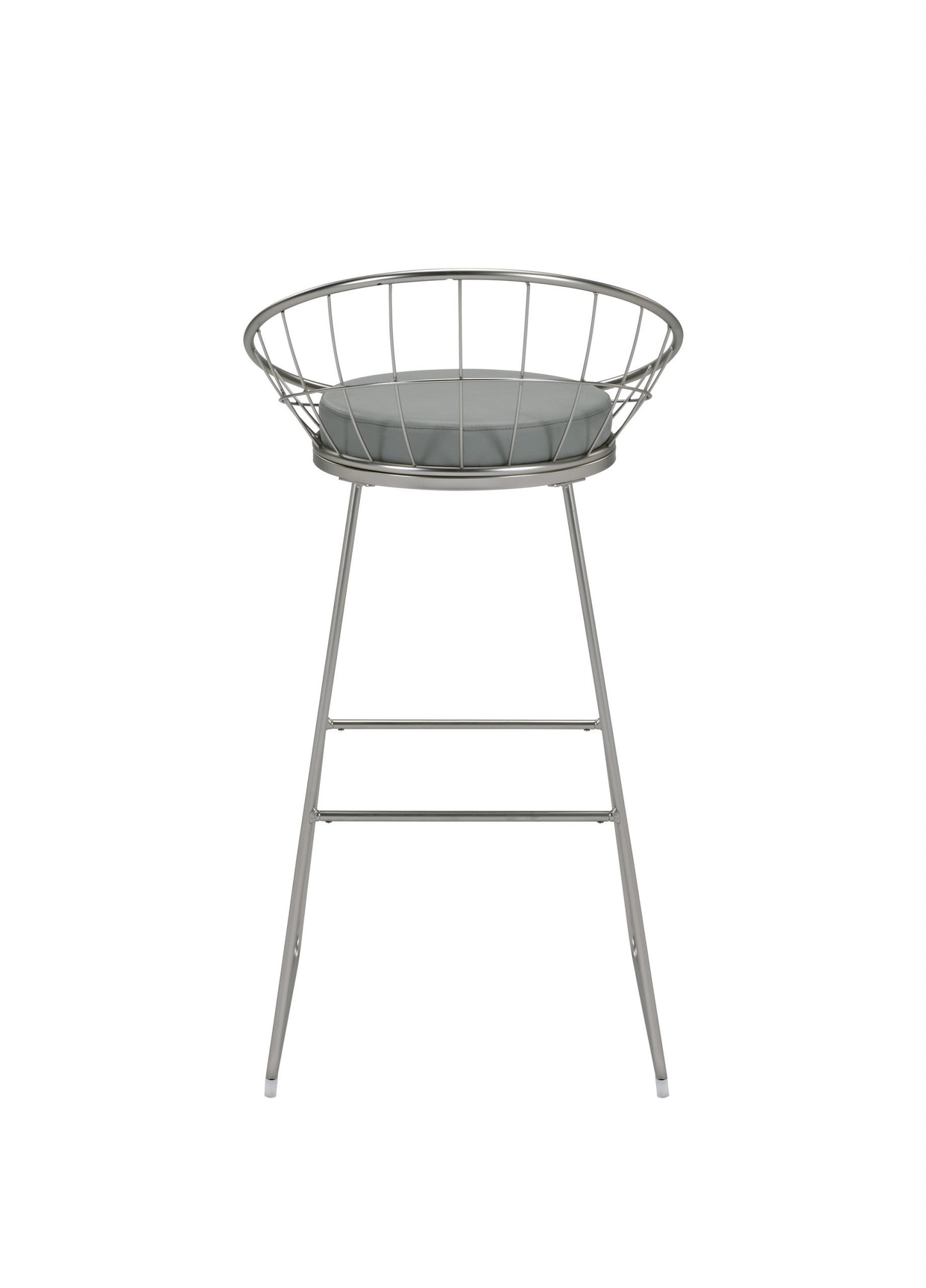 GREY - PADDED SEAT BAR STOOL