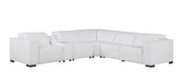 Global United 1208 White 6PC Sectional
