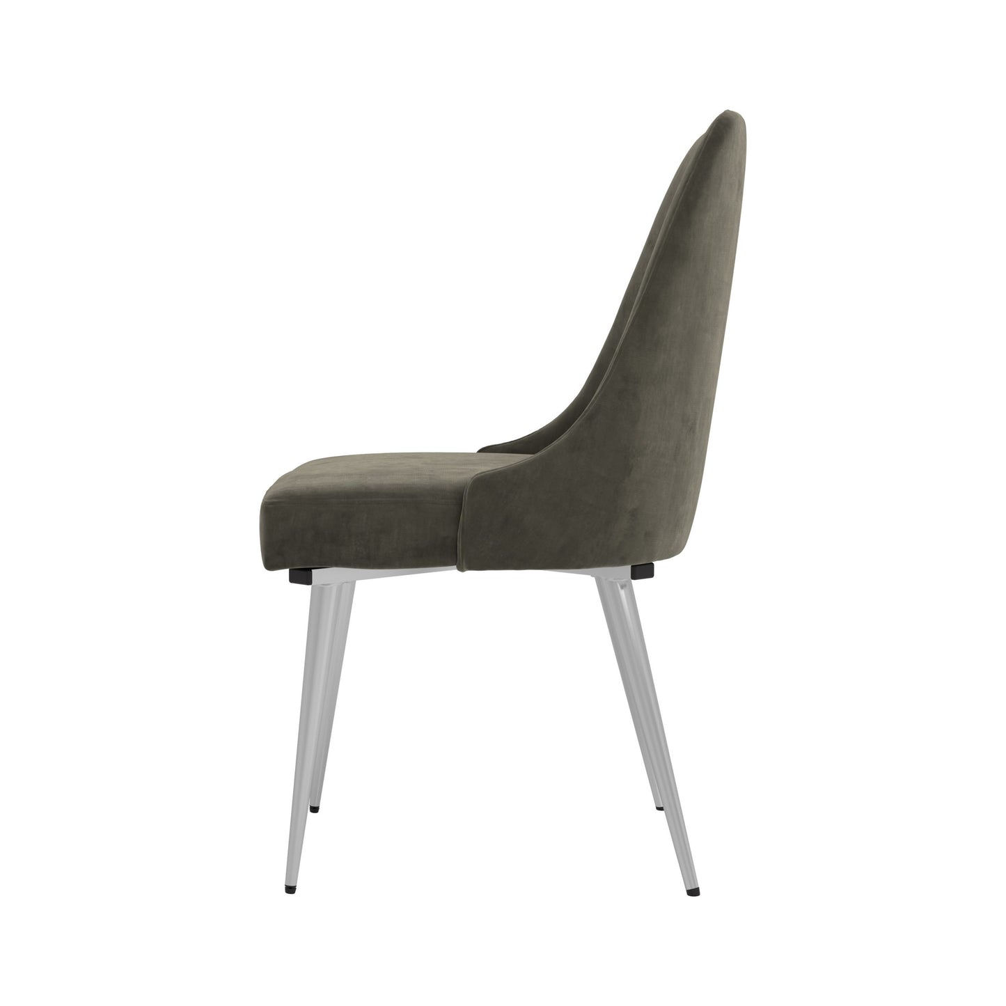 GREY - CURVED BACK SIDE DINING CHAIR