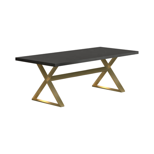 DARK WALNUT - X-TRESTLE BASE DINING TABLE