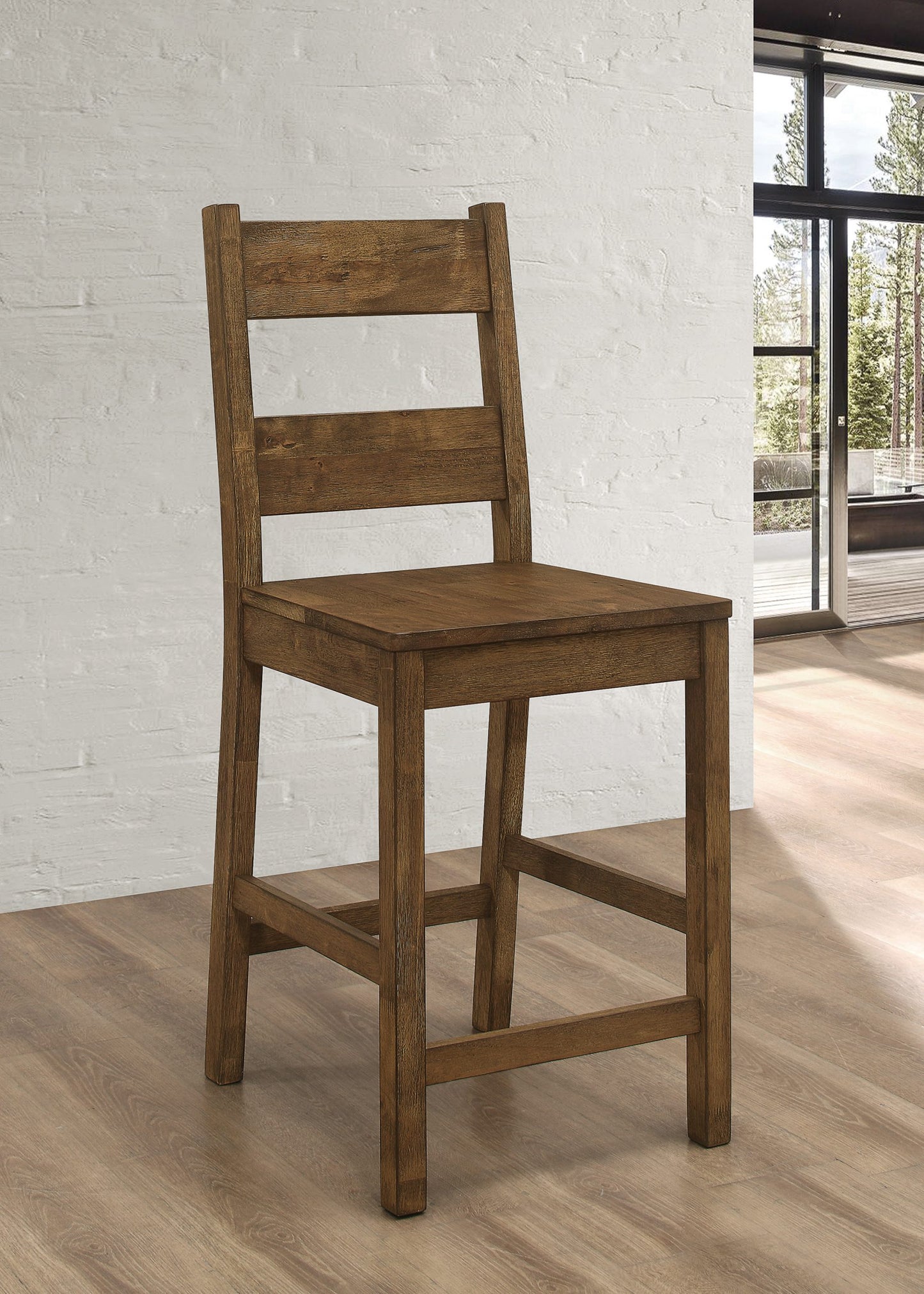 RUSTIC GOLDEN BROWN - COUNTER HEIGHT STOOL