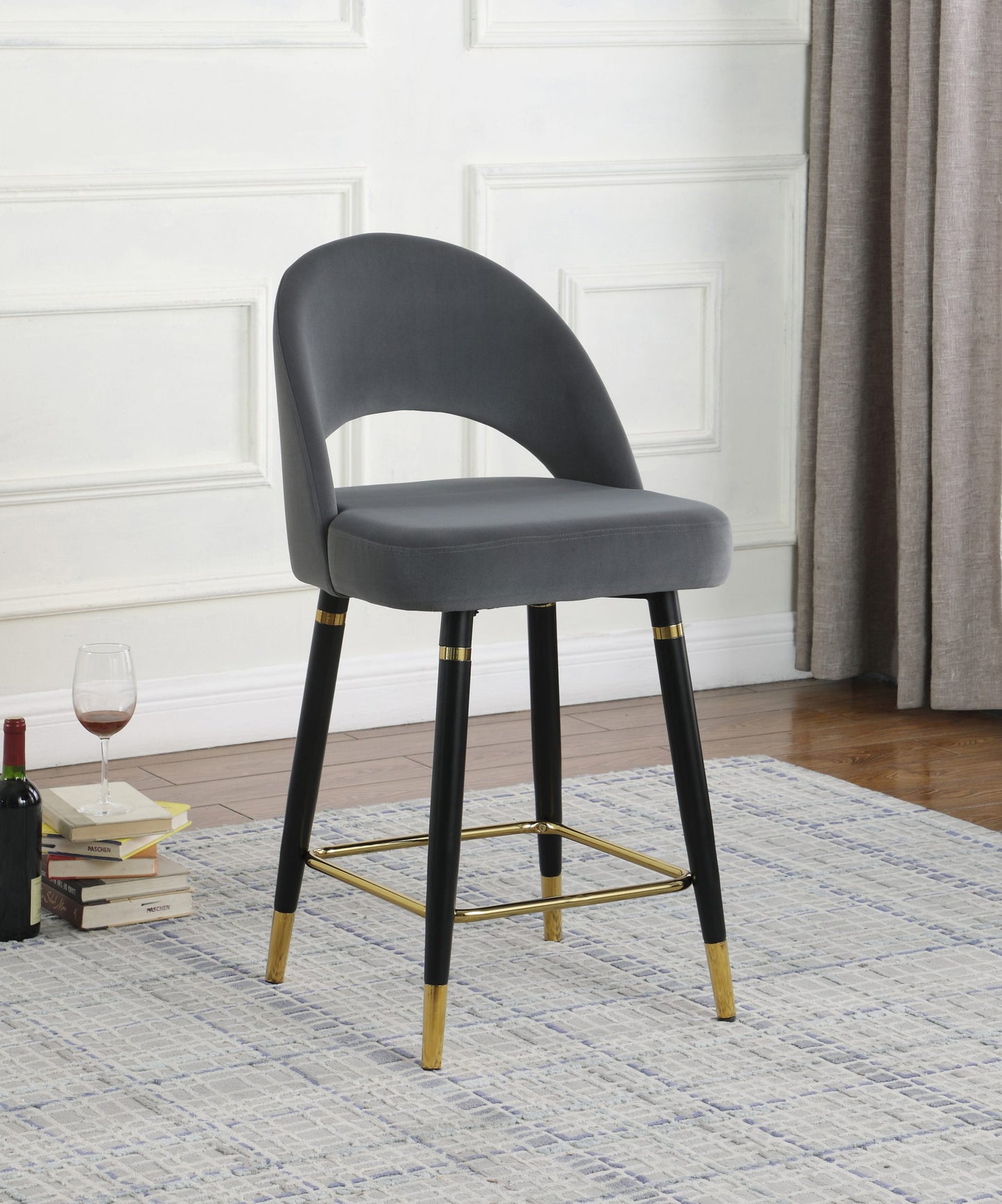 GREY - COUNTER HEIGHT STOOL