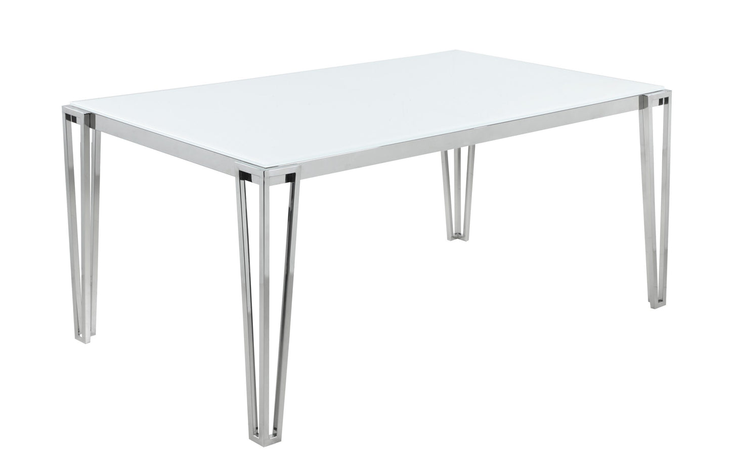 WHITE - METAL LEG DINING TABLE