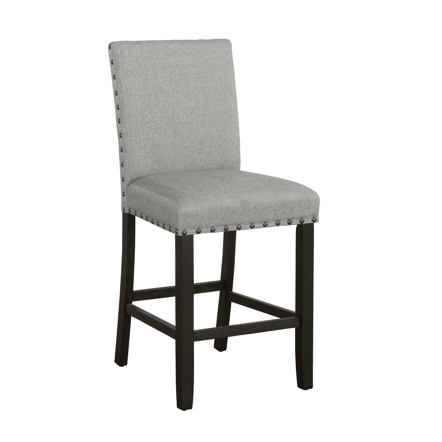 GREY - UPHOLSTERED COUNTER HEIGHT STOOL