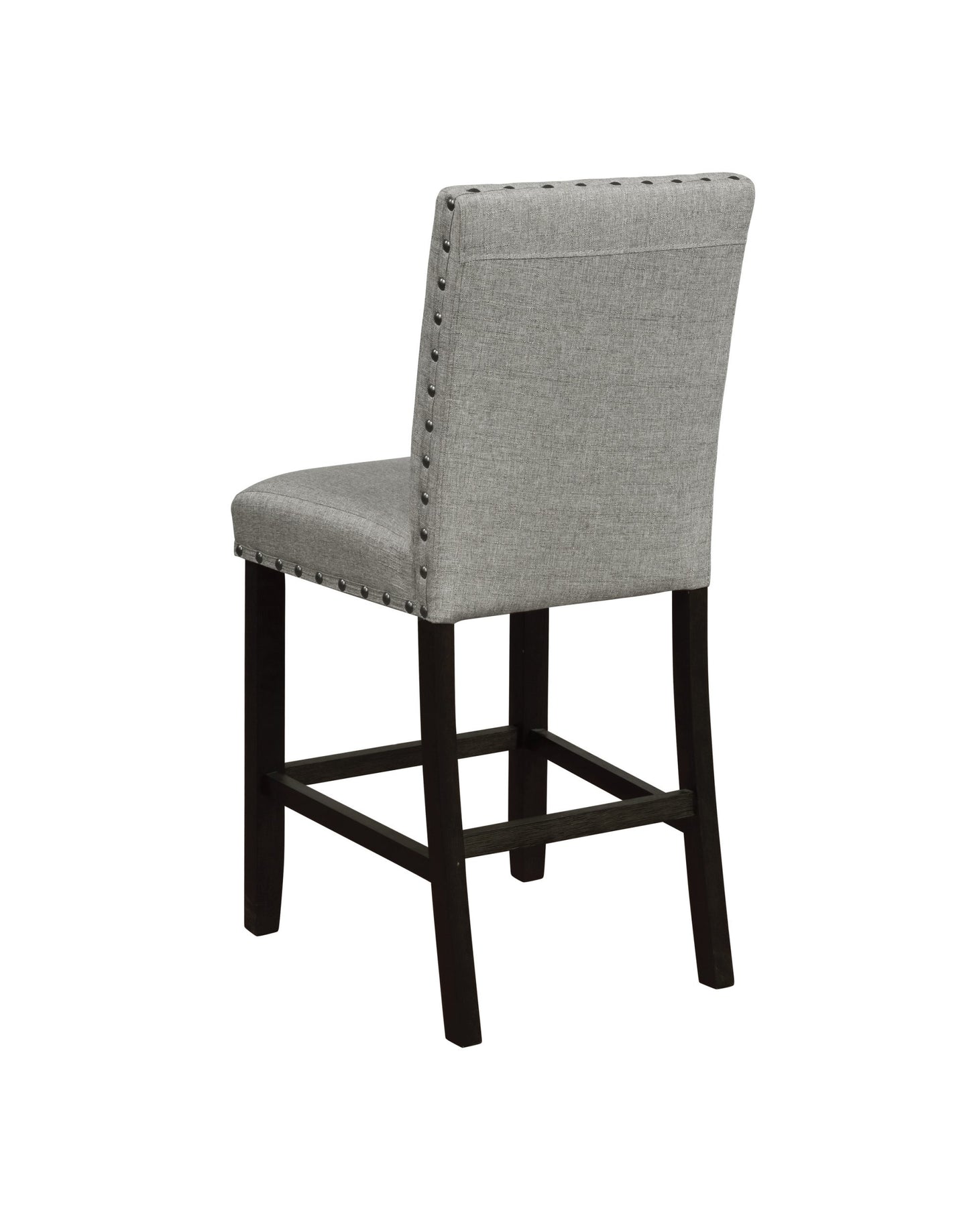 GREY - UPHOLSTERED COUNTER HEIGHT STOOL