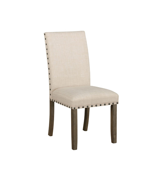 BEIGE - UPHOLSTERED DINING SIDE CHAIR